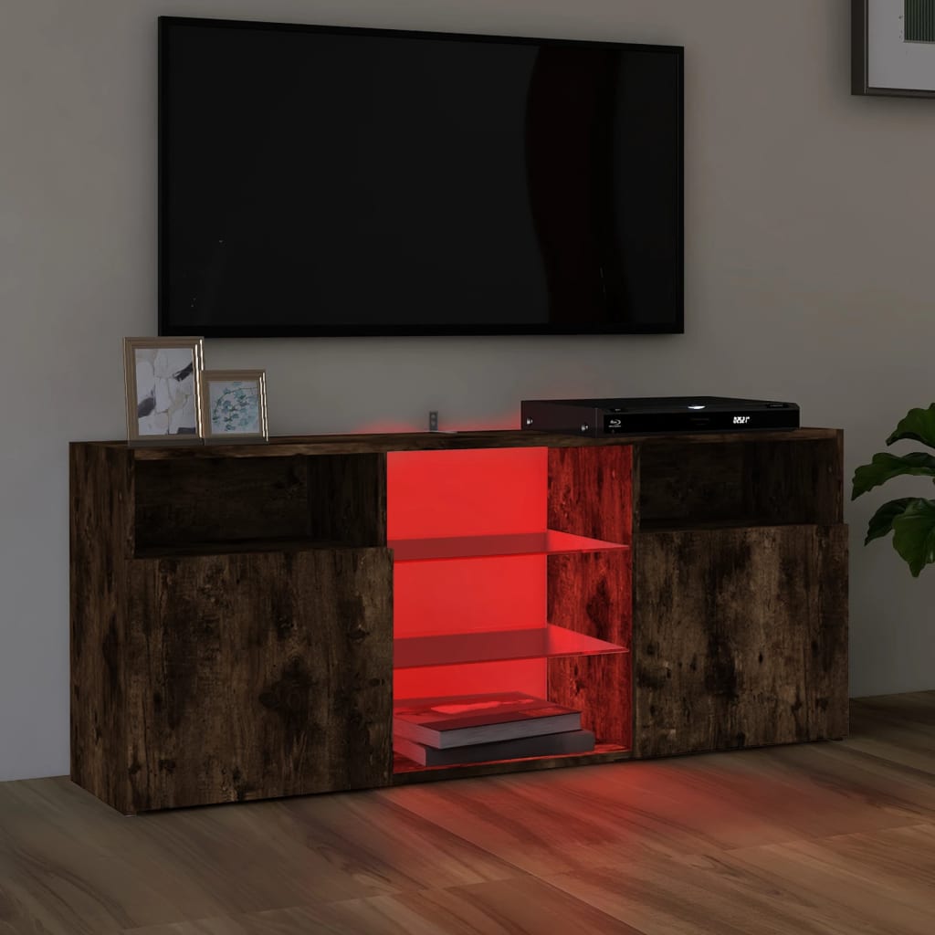 Meuble TV avec éclairage LED 120x30x50 cm