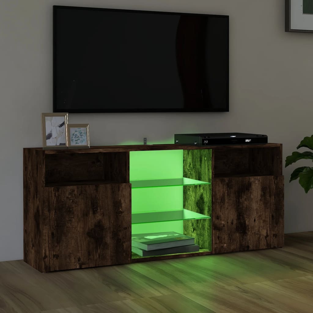 Meuble TV avec éclairage LED 120x30x50 cm