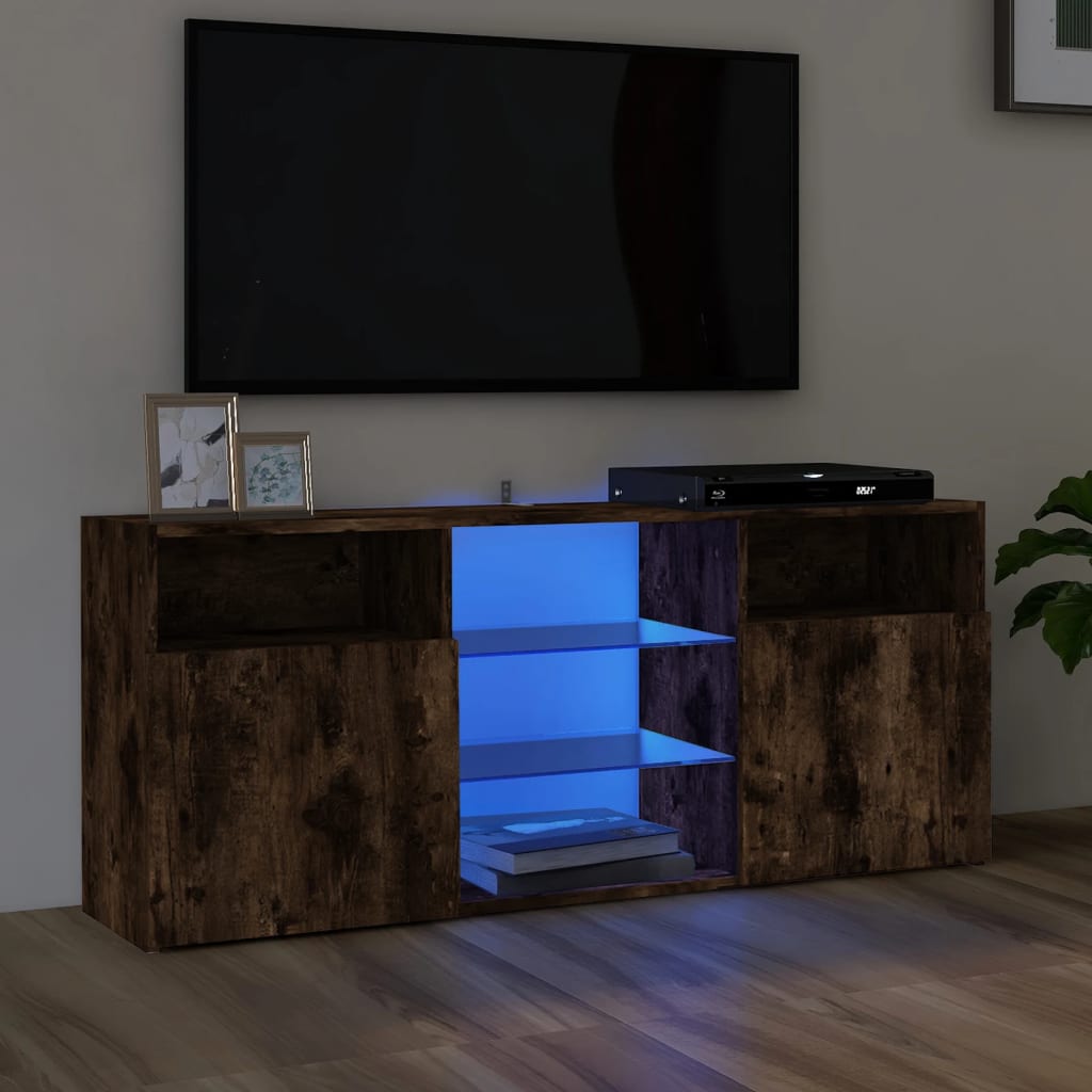 Meuble TV avec éclairage LED 120x30x50 cm