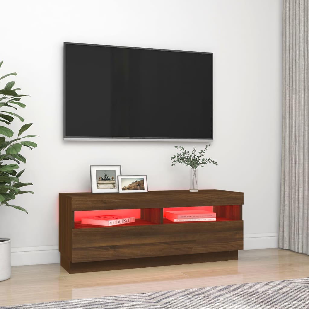 Tv-meubel met LED-verlichting 100x35x40 cm