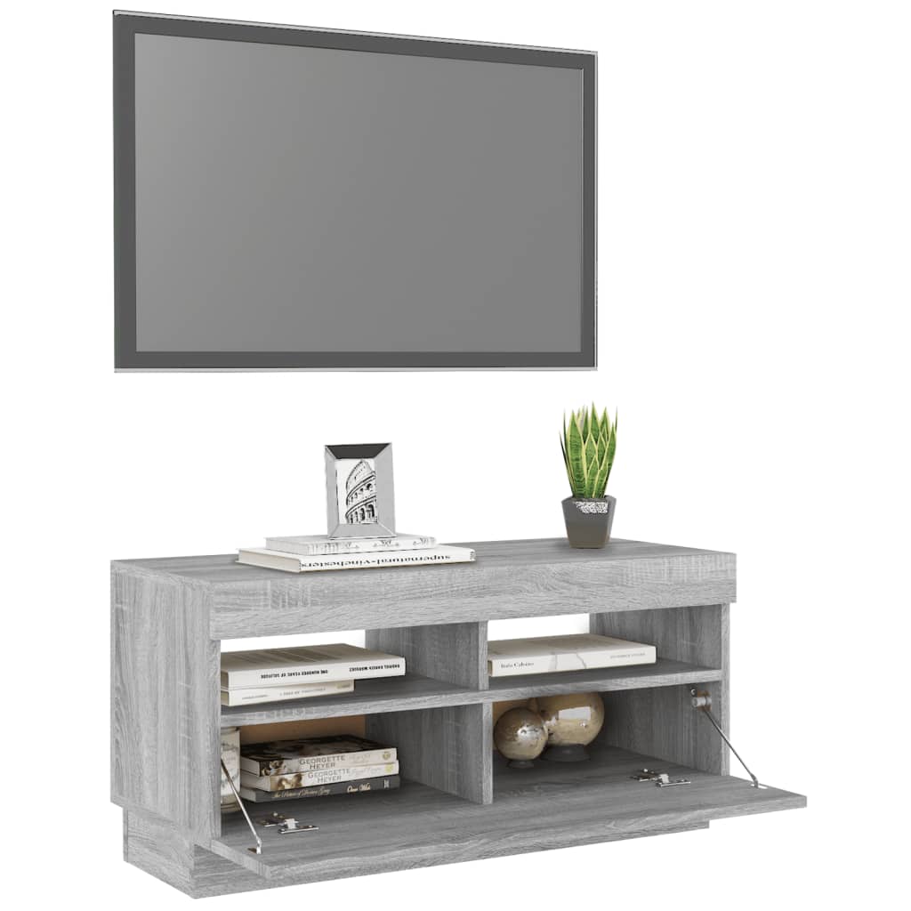 Tv-meubel met LED-verlichting 100x35x40 cm