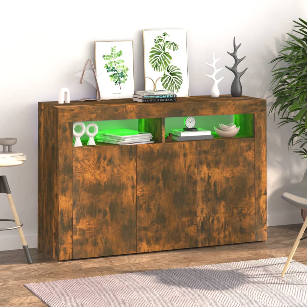 Buffet avec éclairage LED 115,5x30x75 cm