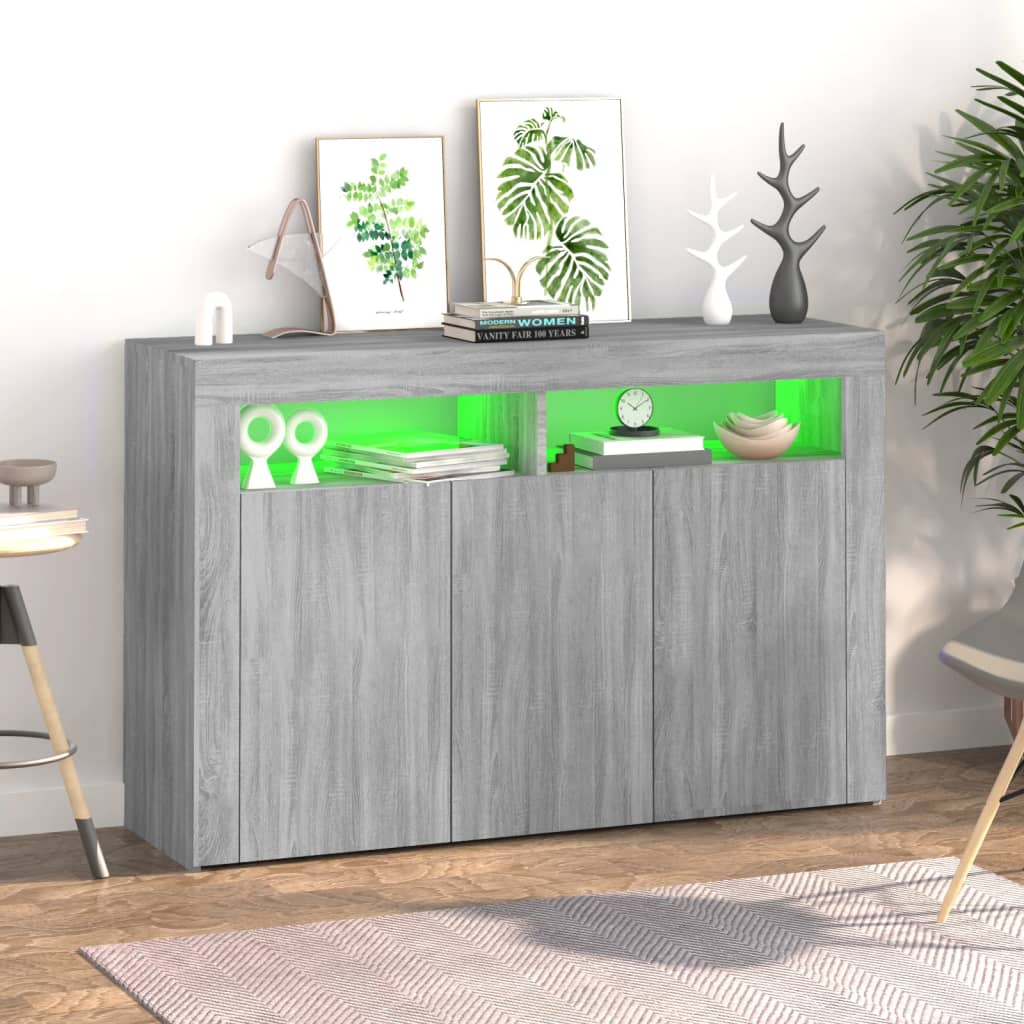 Buffet avec éclairage LED 115,5x30x75 cm