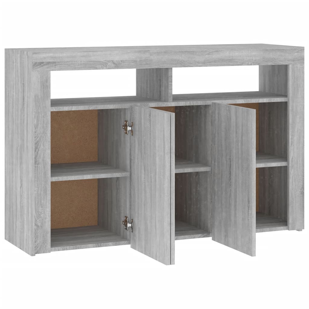 Dressoir met LED-verlichting 115,5x30x75 cm