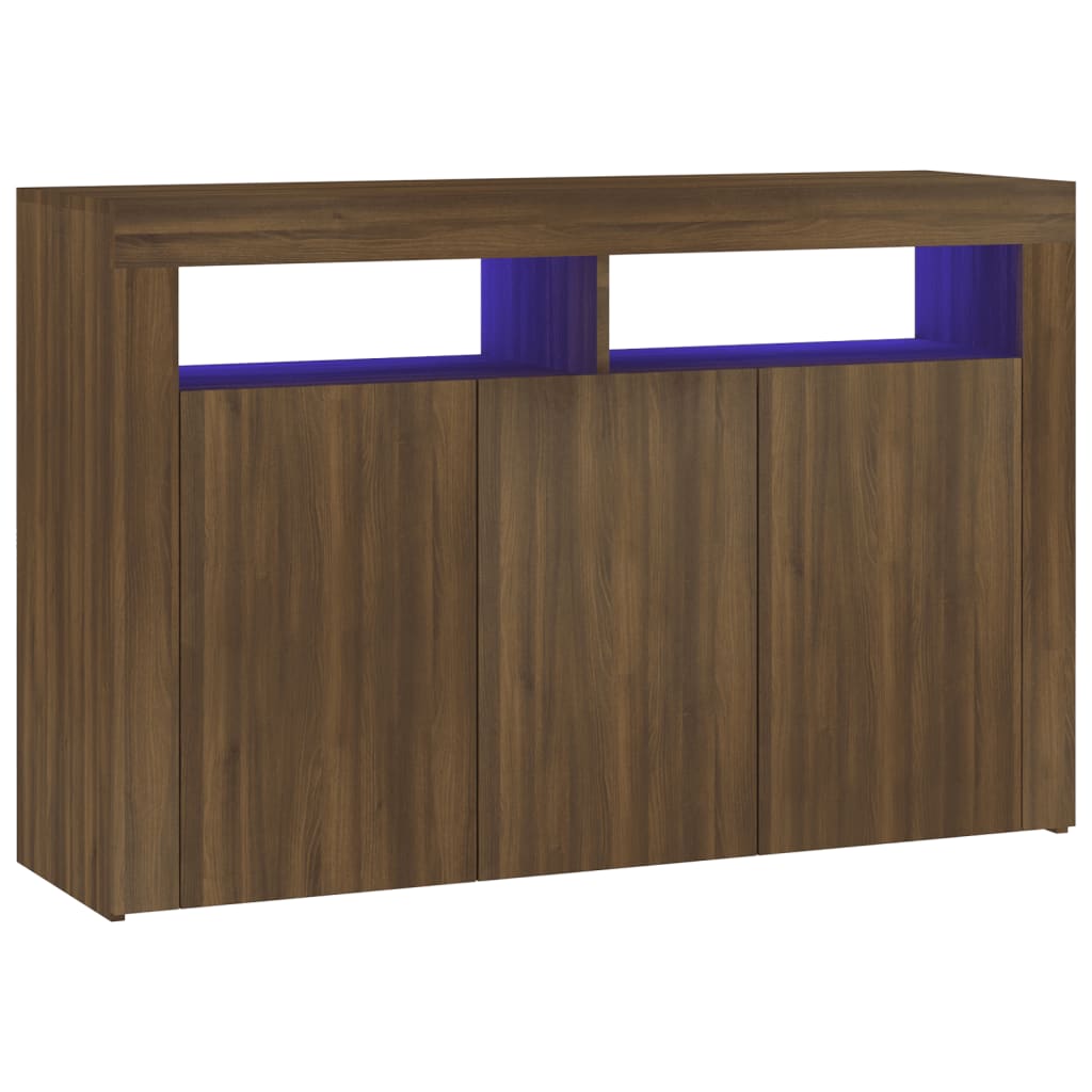 Dressoir met LED-verlichting 115,5x30x75 cm