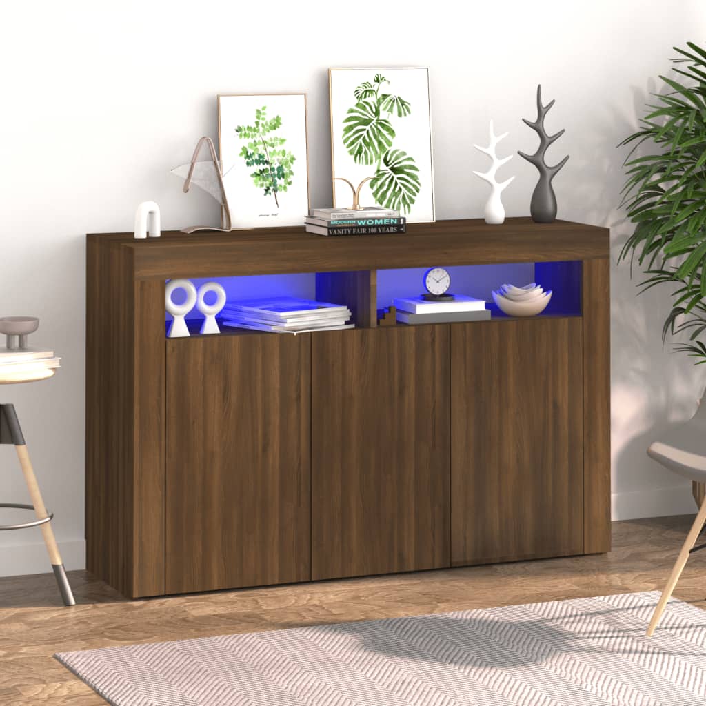 Buffet avec éclairage LED 115,5x30x75 cm