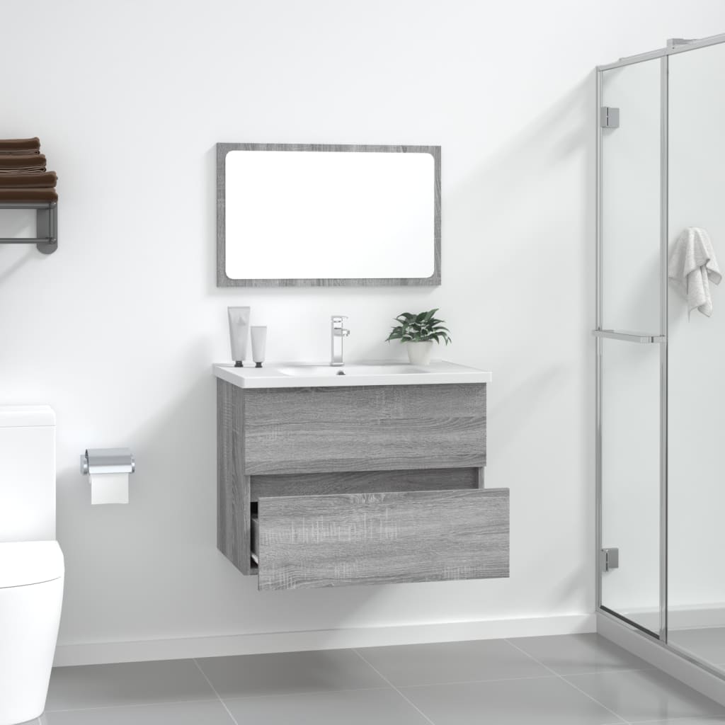 Ensemble de meubles de salle de bain 2 pièces en bois couleur chêne