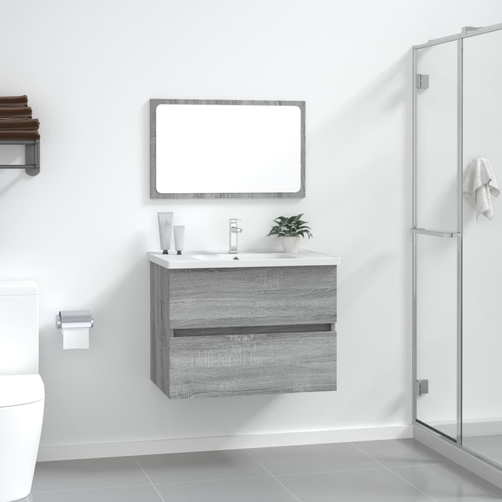 Ensemble de meubles de salle de bain 2 pièces en bois couleur chêne