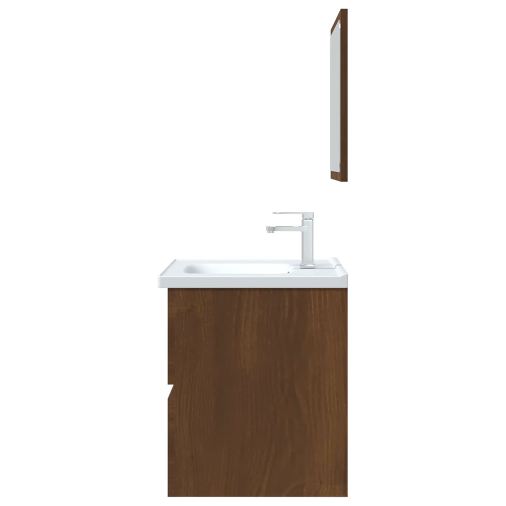 Ensemble de meubles de salle de bain 2 pièces en bois couleur chêne