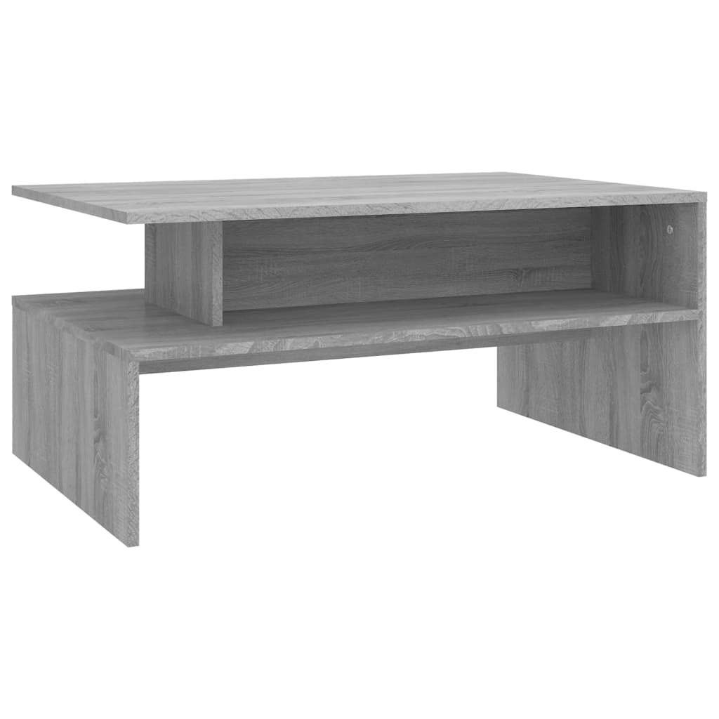 Salontafel 90x60x42,5 cm bewerkt hout eikenkleurig