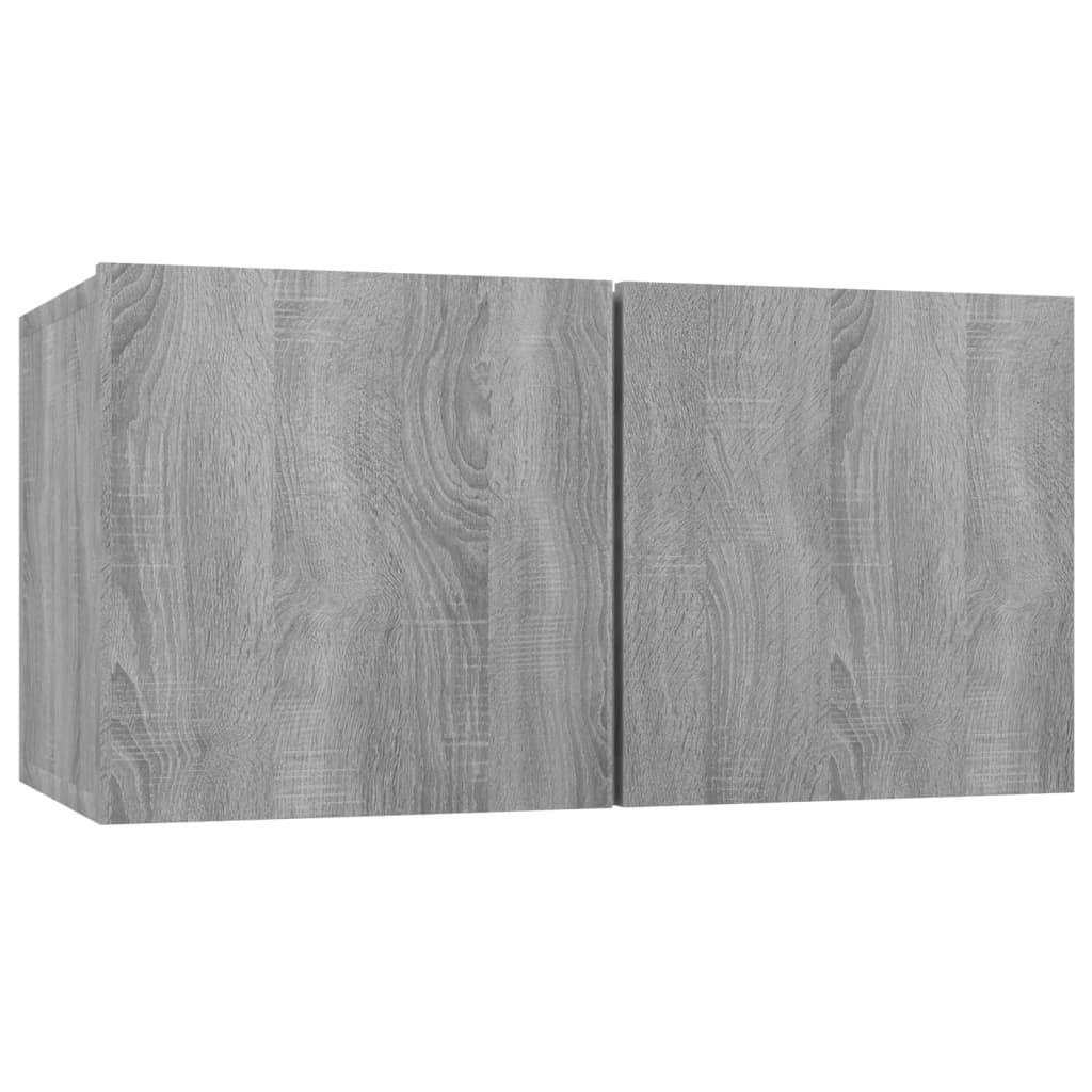 Tv-meubel hangend 60x30x30 cm bewerkt hout eikenkleurig