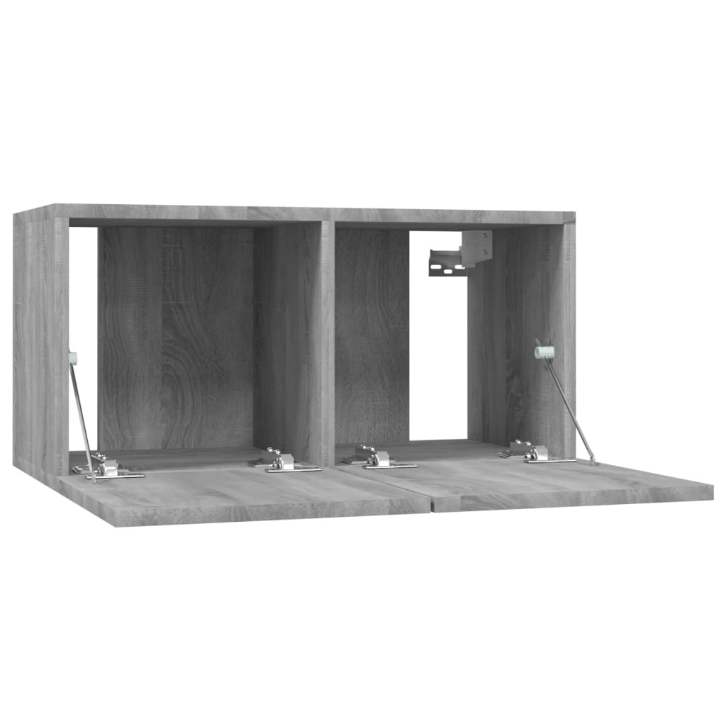 Tv-meubel hangend 60x30x30 cm bewerkt hout eikenkleurig