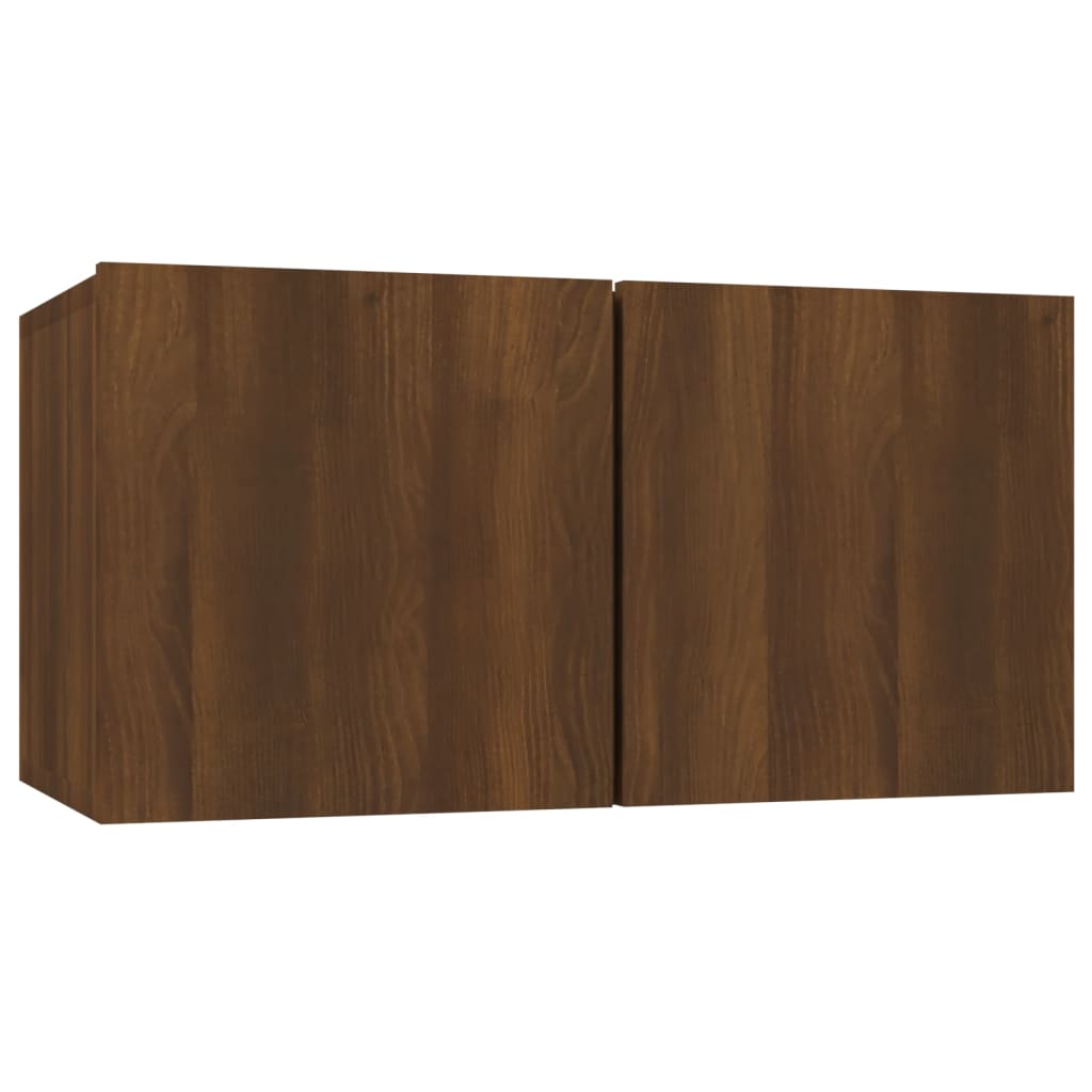 Tv-meubel hangend 60x30x30 cm bewerkt hout eikenkleurig