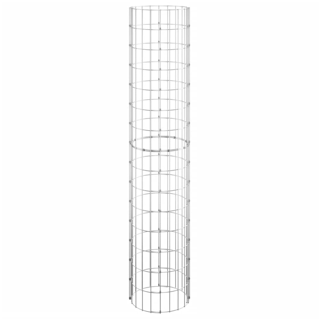 Jardinières gabions 3 pcs rondes surélevées Ø30x100 cm acier