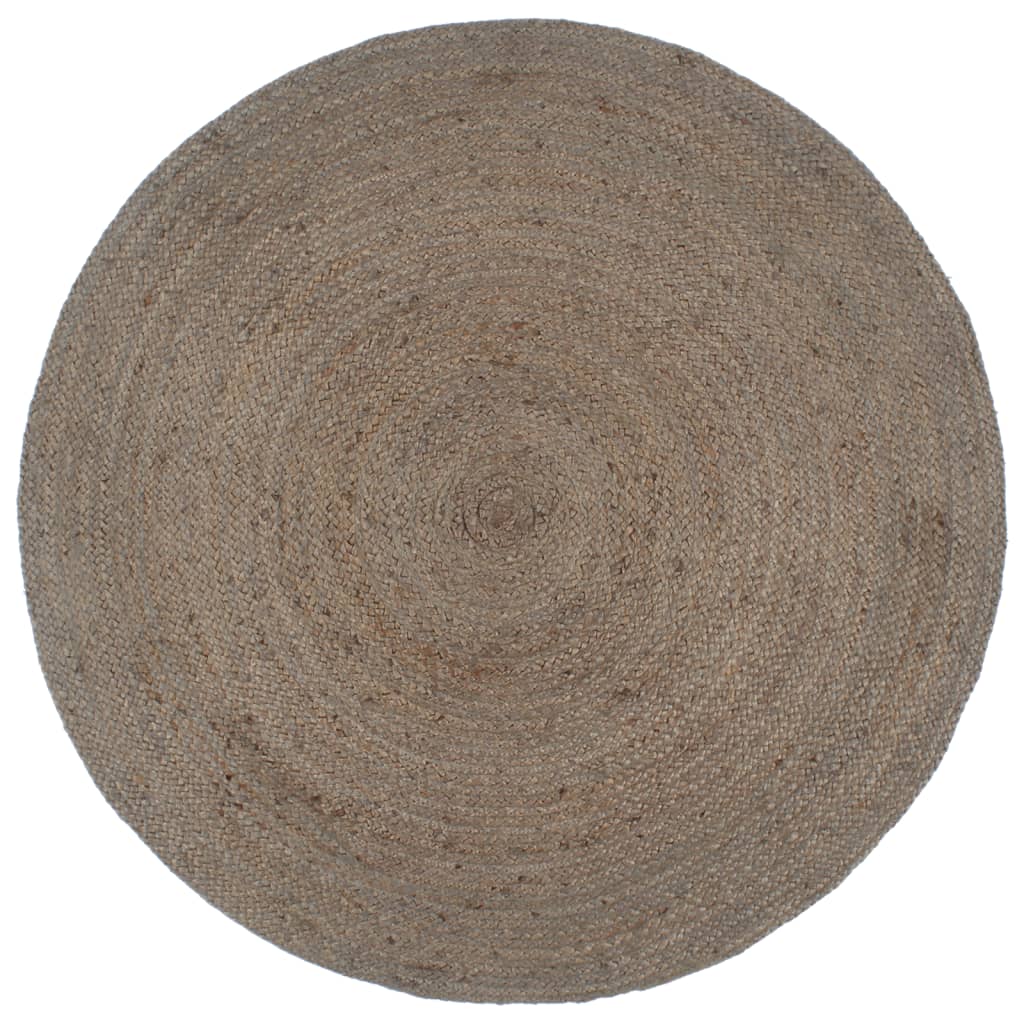 Vloerkleed handgemaakt rond 90 cm jute