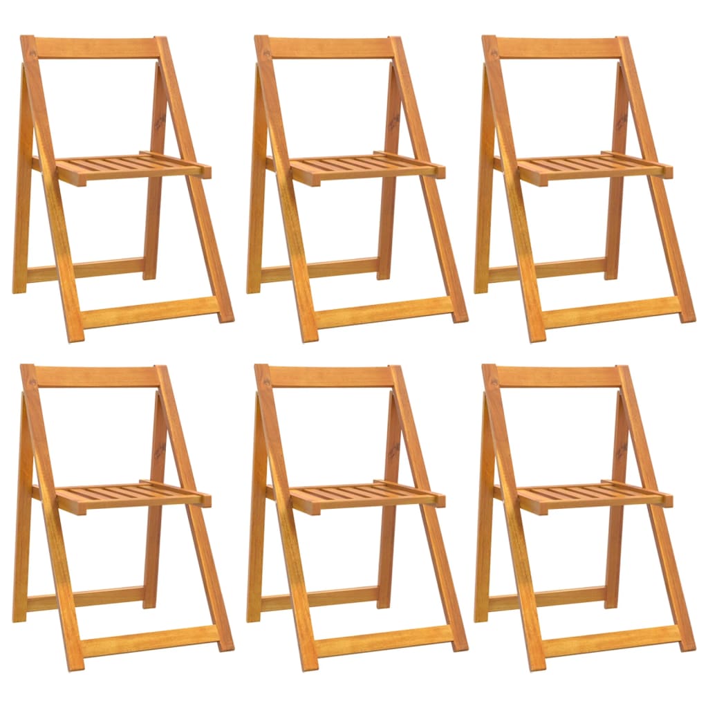 Chaises de jardin pliantes 2 pcs en bois d'acacia massif