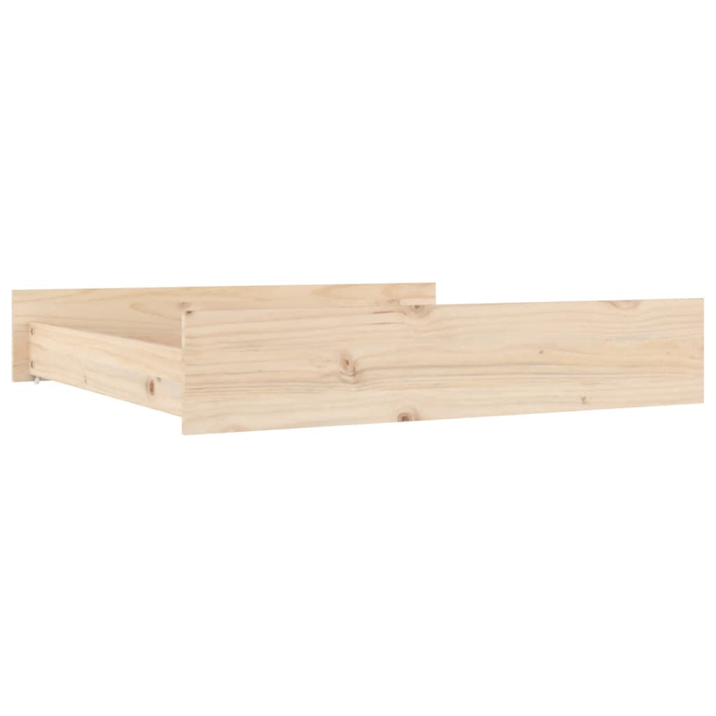 Tiroirs de lit 2 pcs en bois de pin massif