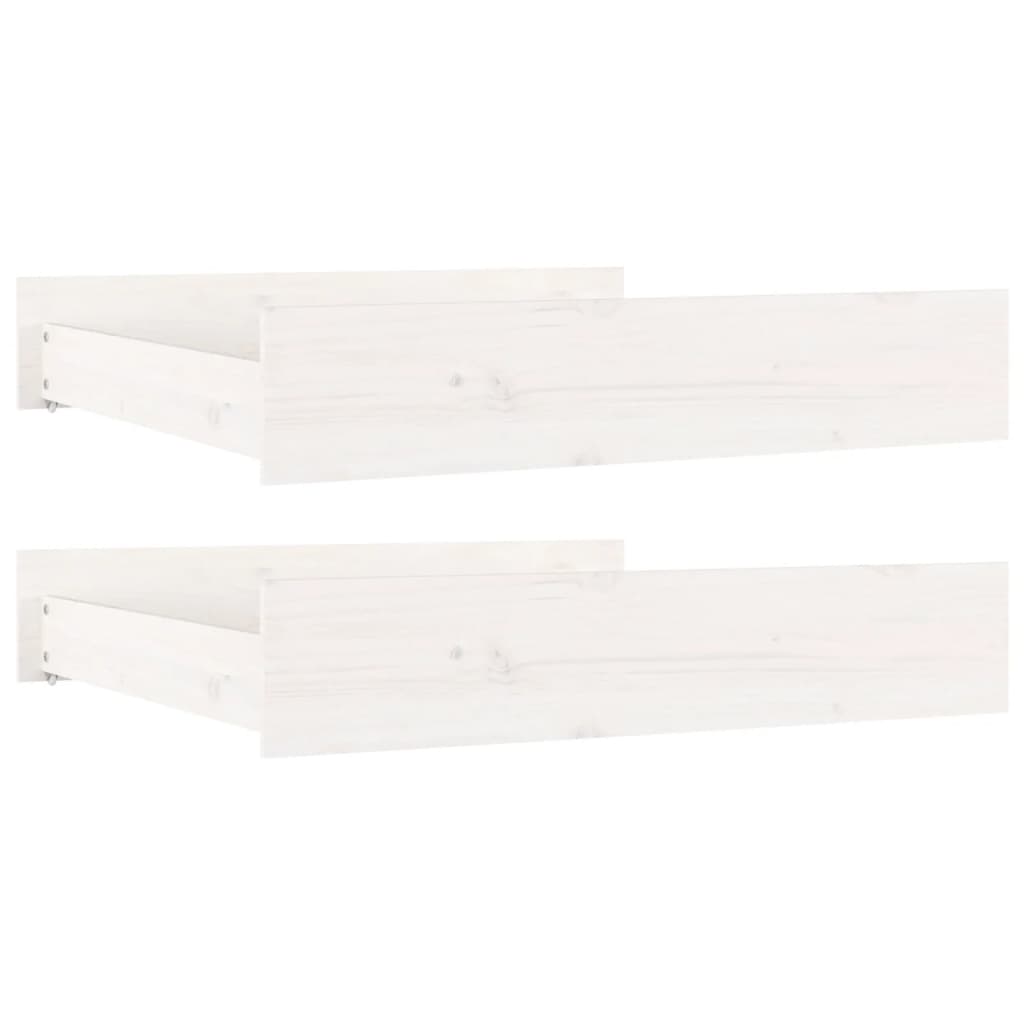 Tiroirs de lit 2 pcs en bois de pin massif