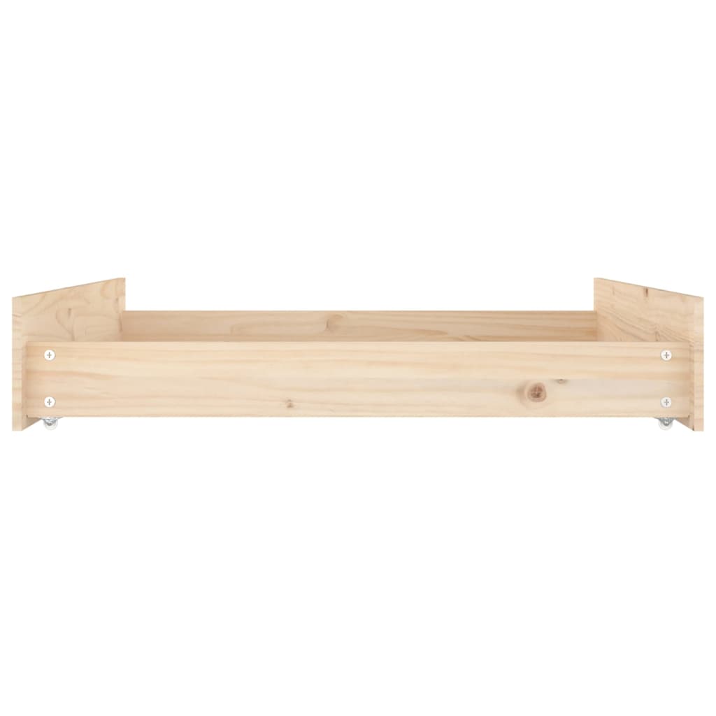 Tiroirs de lit 2 pcs en bois de pin massif