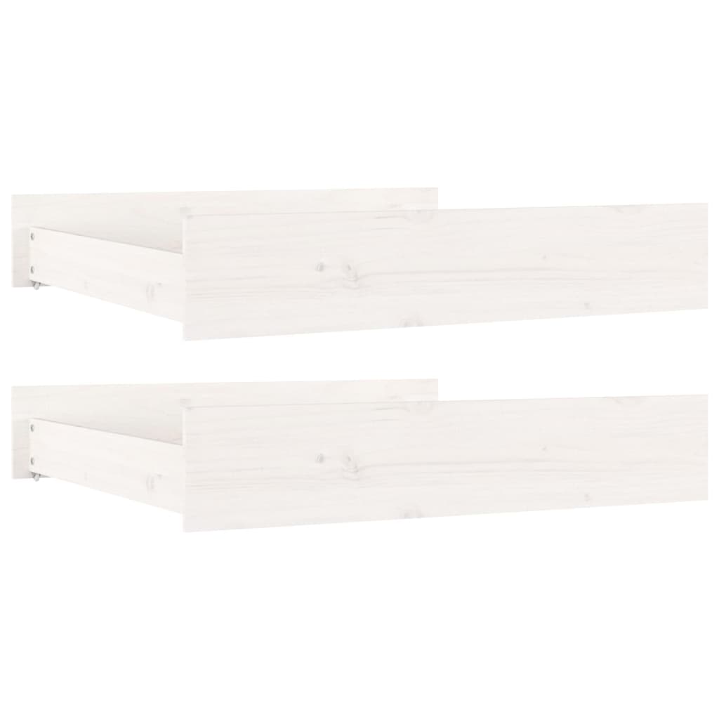 Tiroirs de lit 2 pcs en bois de pin massif