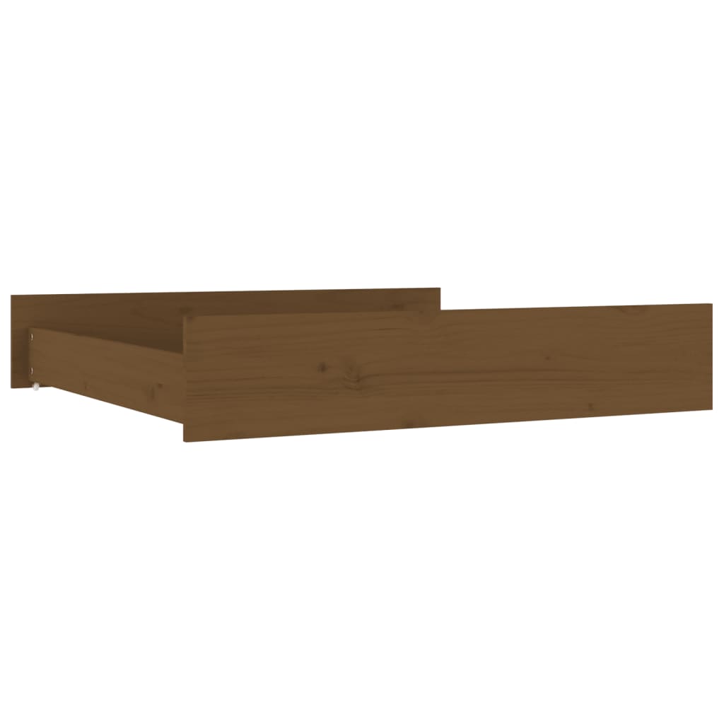 Tiroirs de lit 2 pcs en bois de pin massif