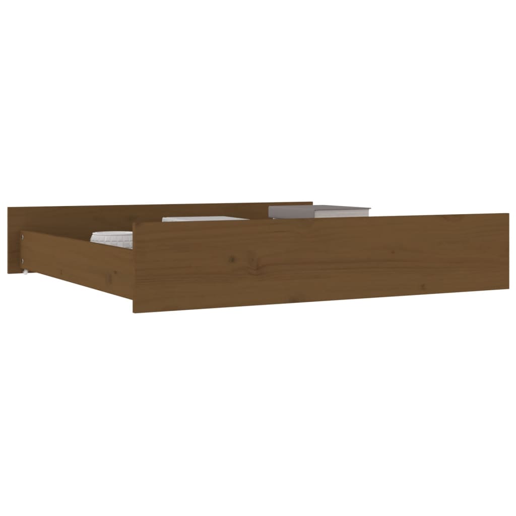 Tiroirs de lit 2 pcs en bois de pin massif