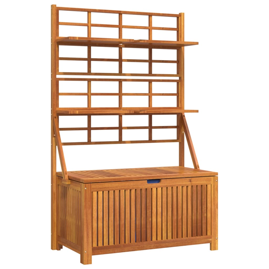 Boîte de rangement avec treillis 99x50x160 cm en bois d'acacia massif