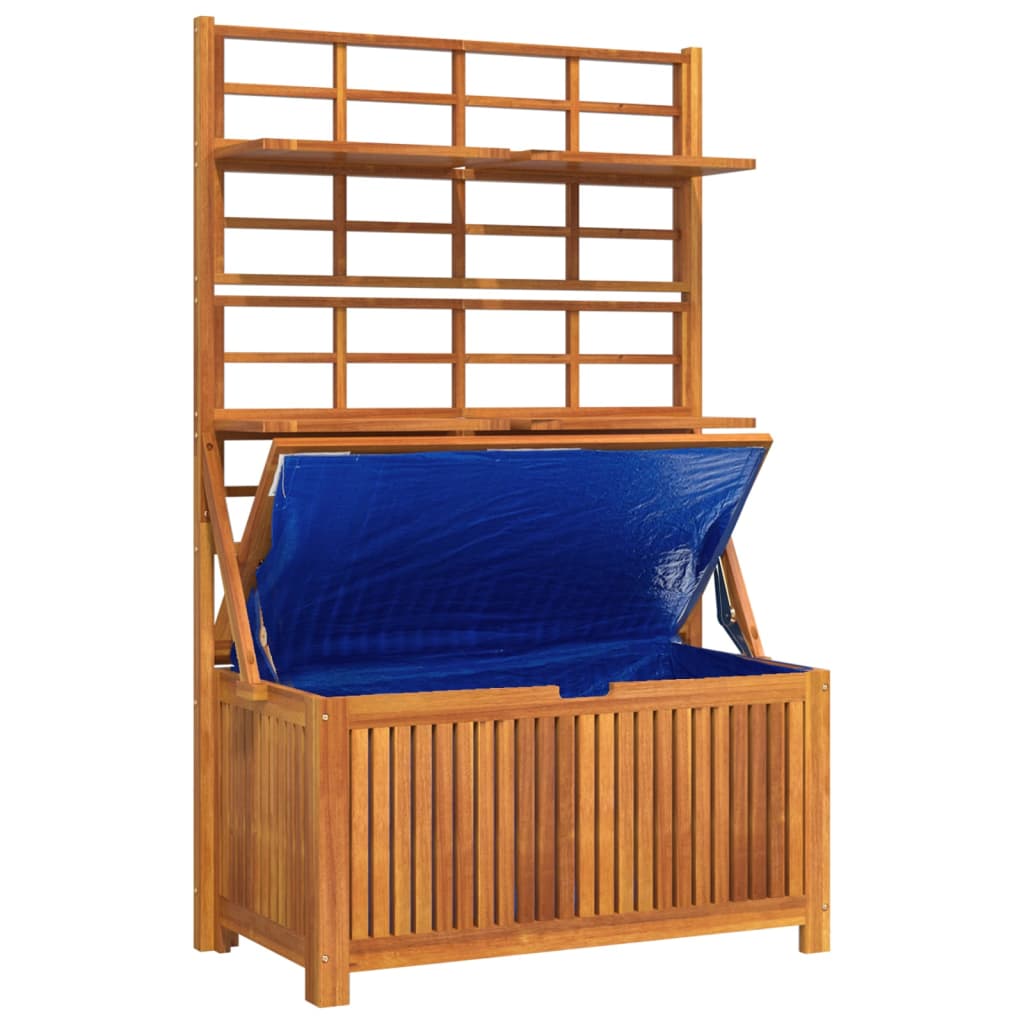 Boîte de rangement avec treillis 99x50x160 cm en bois d'acacia massif