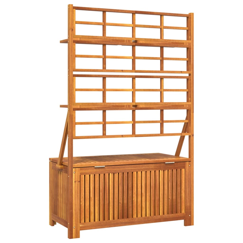 Boîte de rangement avec treillis 99x50x160 cm en bois d'acacia massif