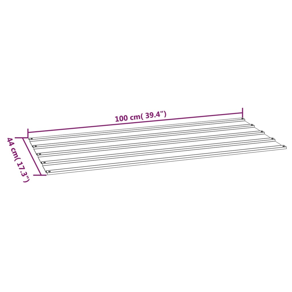 Panneaux de toit 12 pcs 100x44 cm acier corten rouillé