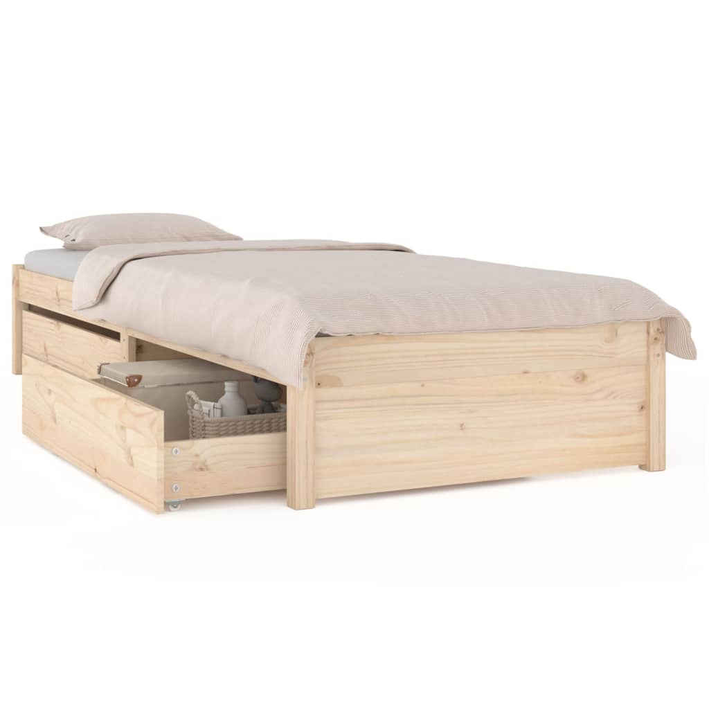 Bedframe met lades 75x190 cm