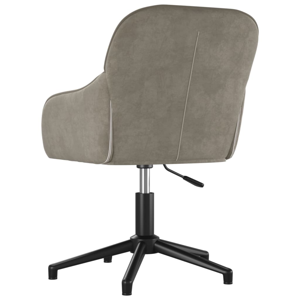 Chaises de salle à manger pivotantes 2 pcs velours gris clair