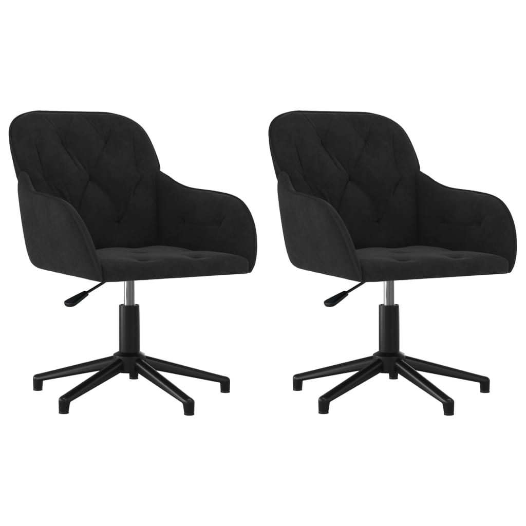 Chaises de salle à manger pivotantes 2 pcs velours