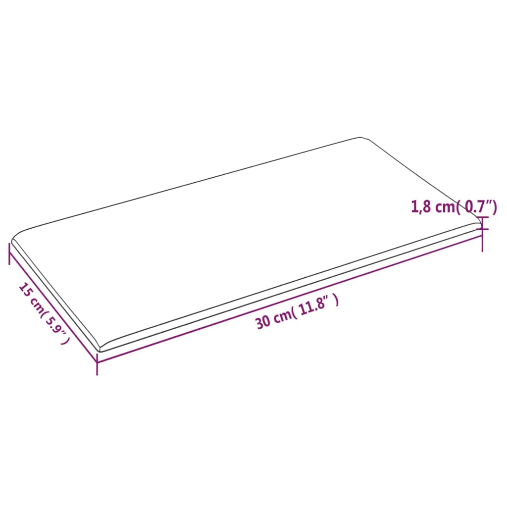 Wandpanelen 12 st 3,24 m² 90x30 cm fluweel