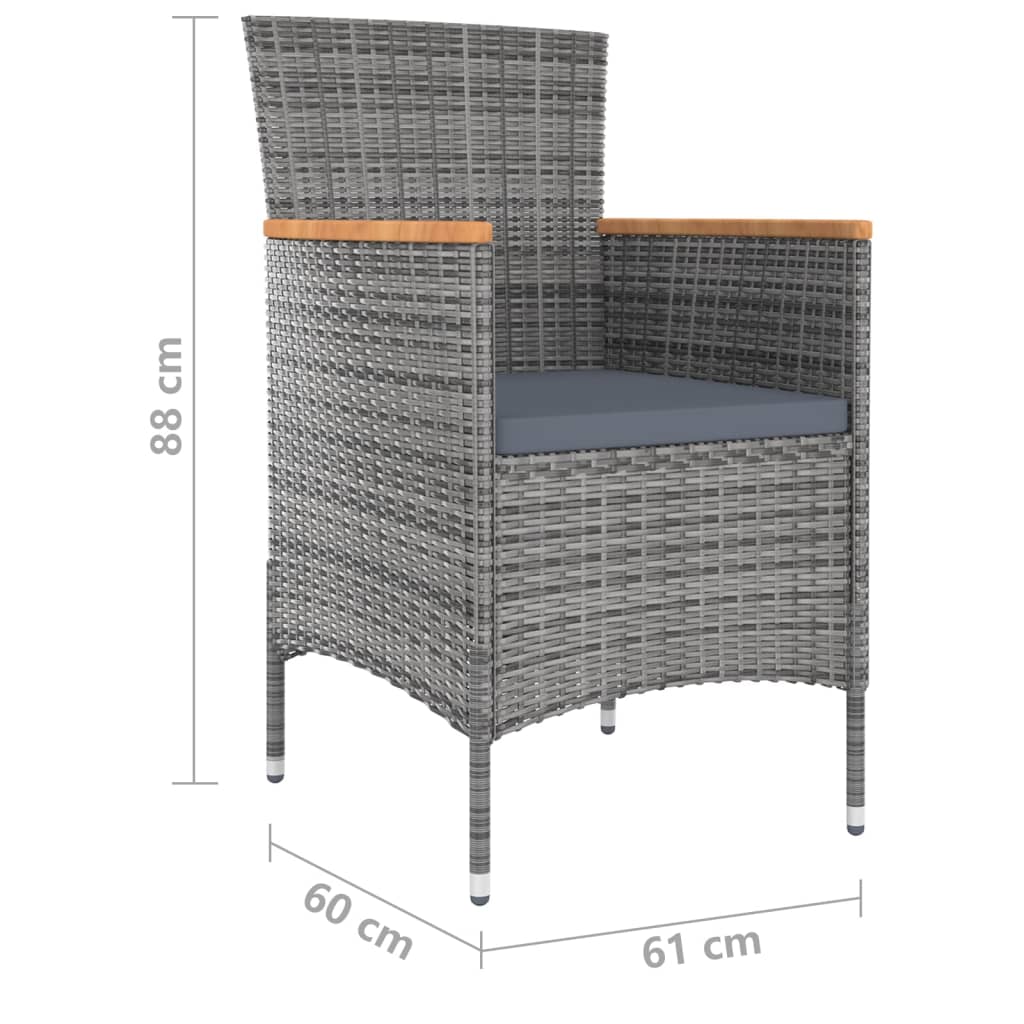 Ensemble de jardin 9 pièces avec coussins