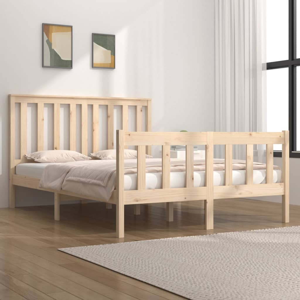 Bedframe met hoofdbord grenenhout 120x200 cm