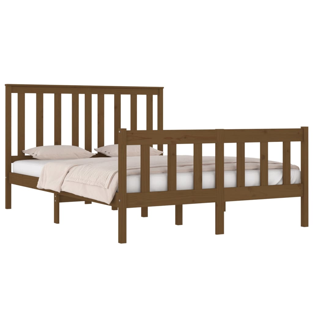 Bedframe met hoofdbord grenenhout 120x200 cm