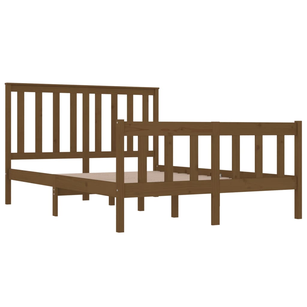 Bedframe met hoofdbord grenenhout 120x200 cm