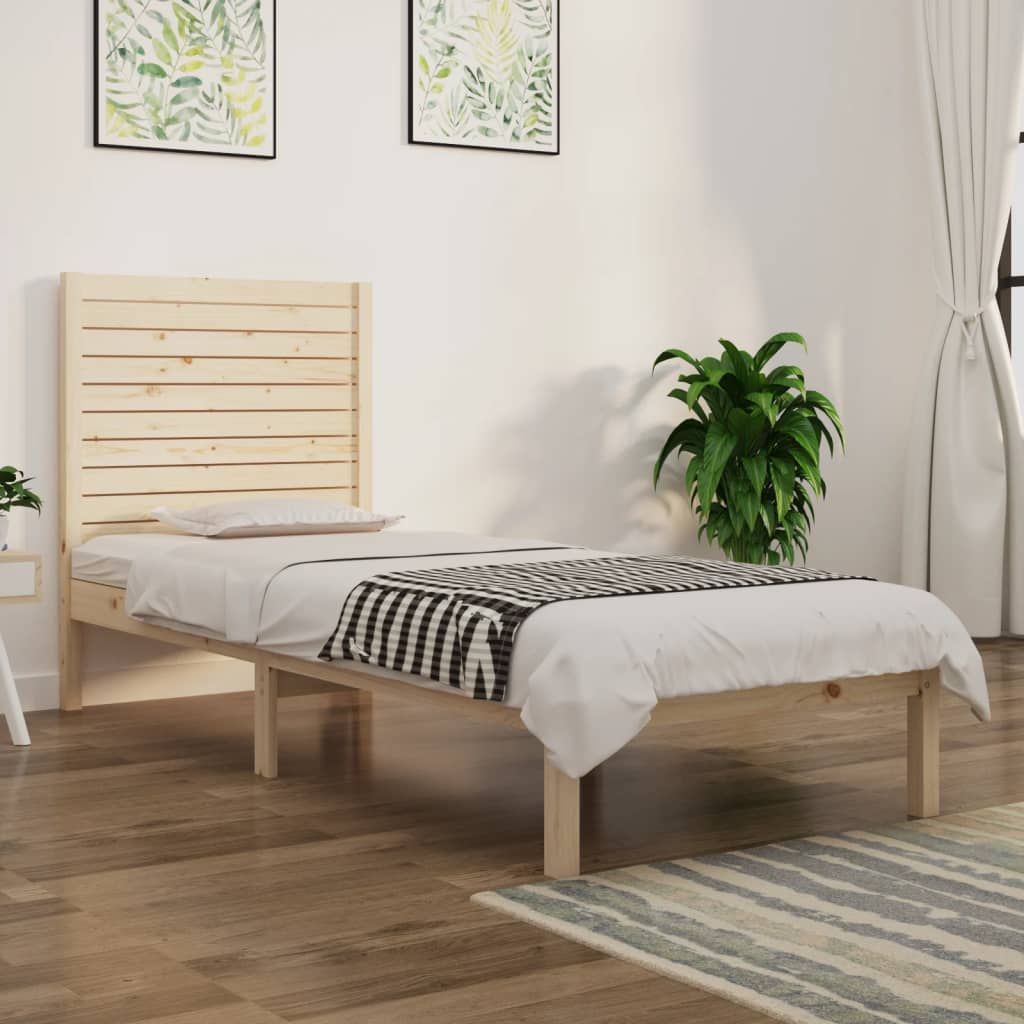 Bedframe massief hout 90x190 cm