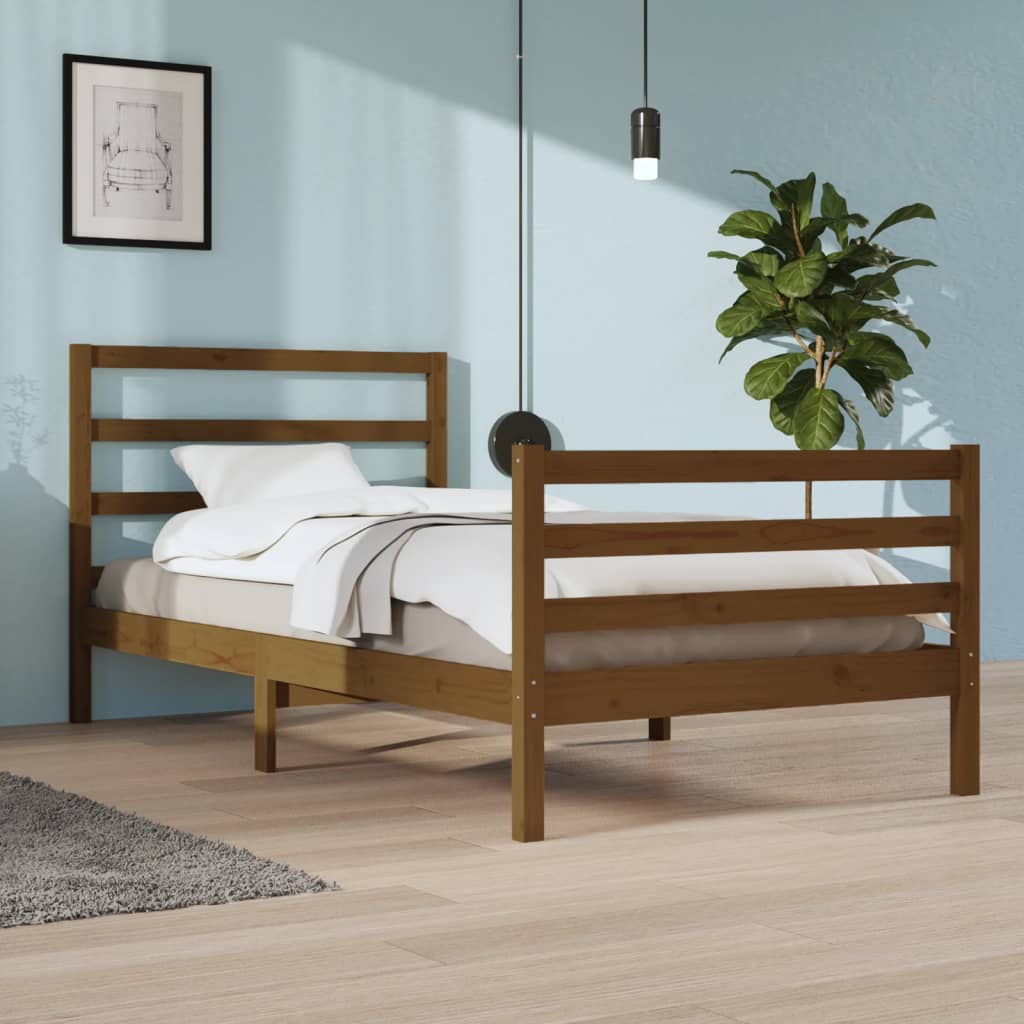 Bedframe massief grenenhout 90x200 cm