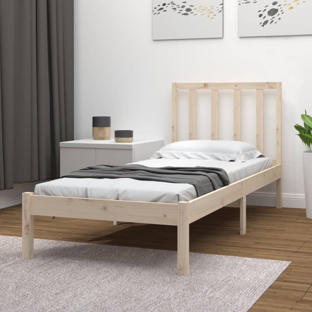 Bedframe massief grenenhout 75x190 cm