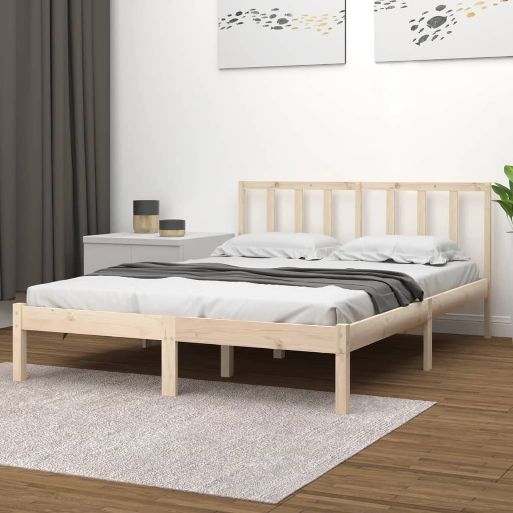 Bedframe massief grenenhout 75x190 cm