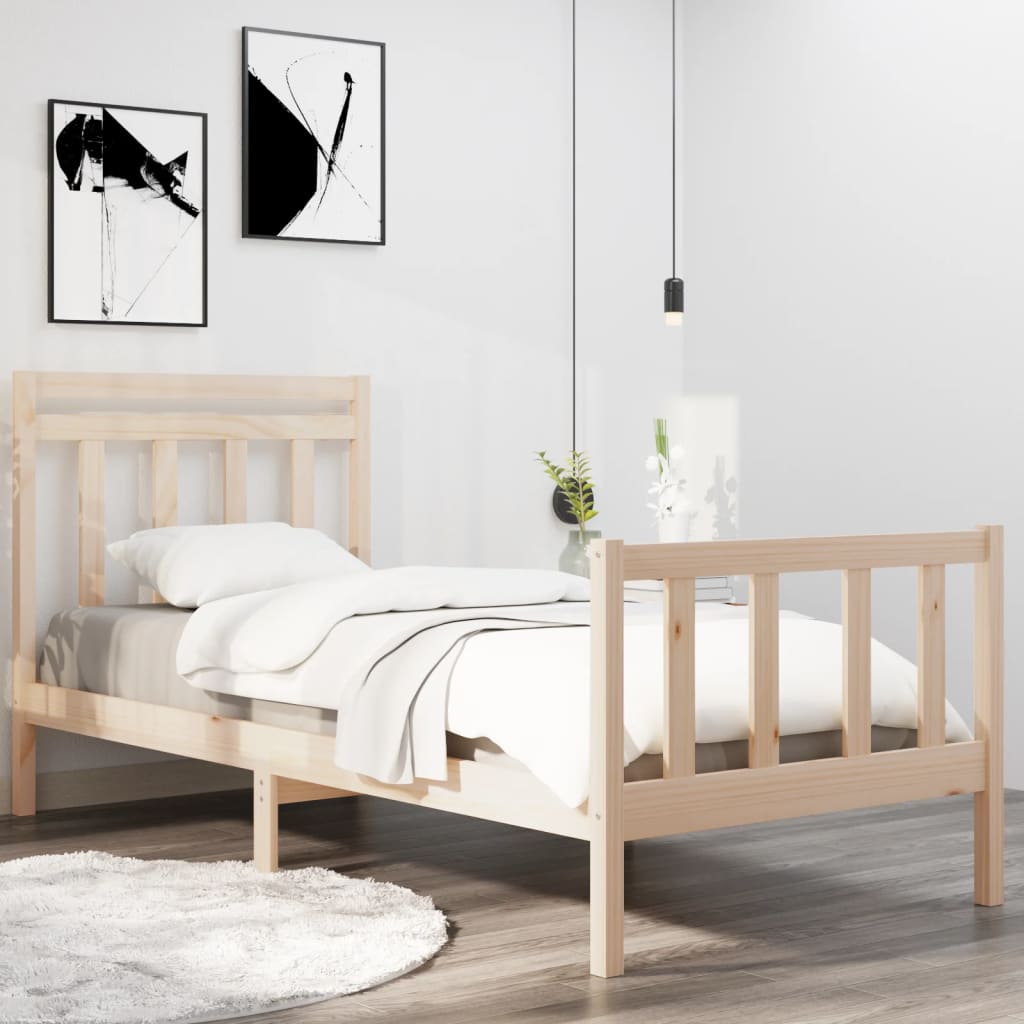 Bedframe massief hout 120x190 cm