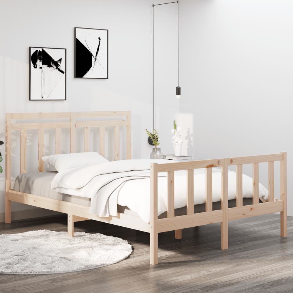 Bedframe massief hout 120x190 cm