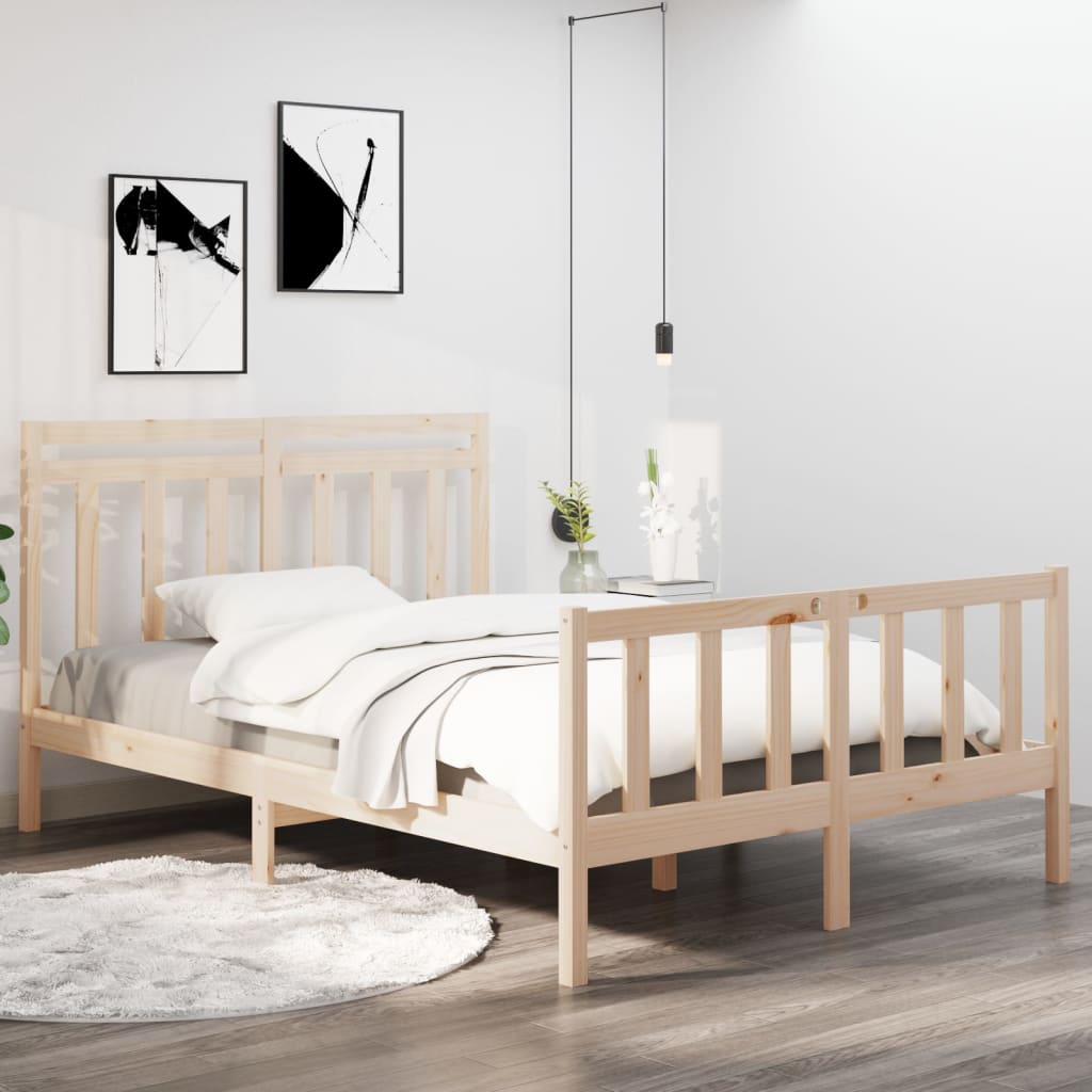 Bedframe massief hout 120x190 cm