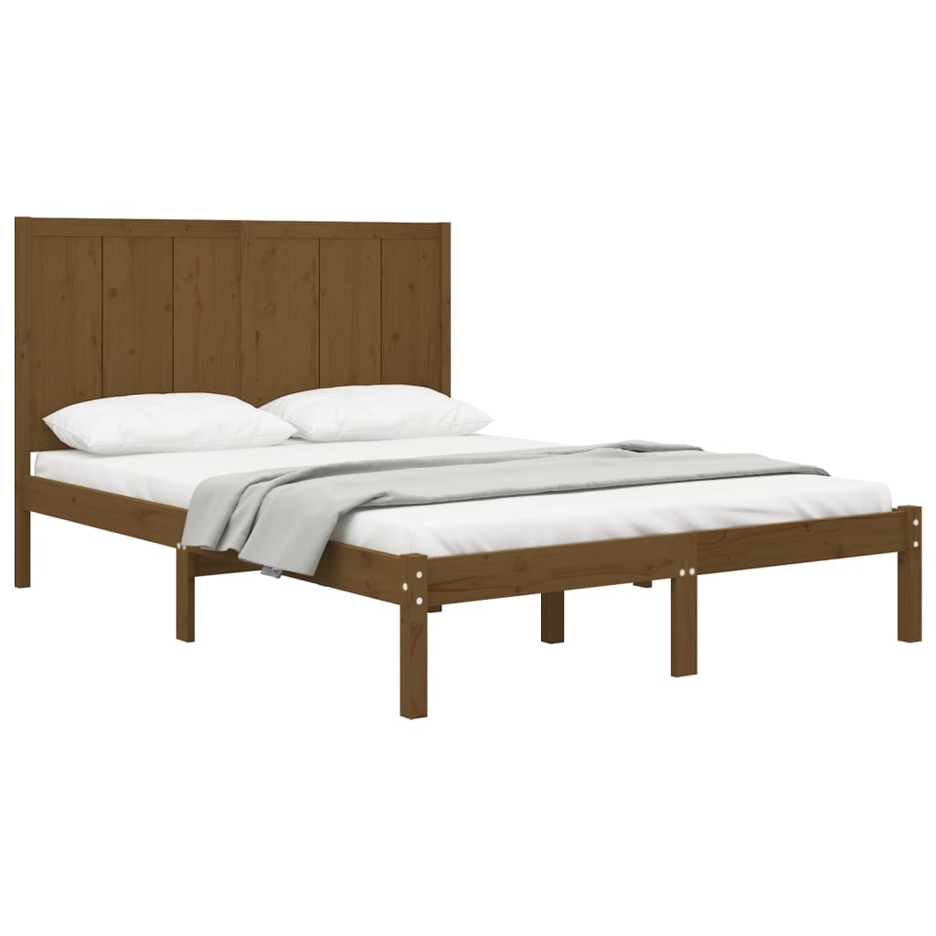 Bedframe massief grenenhout 200x200 cm