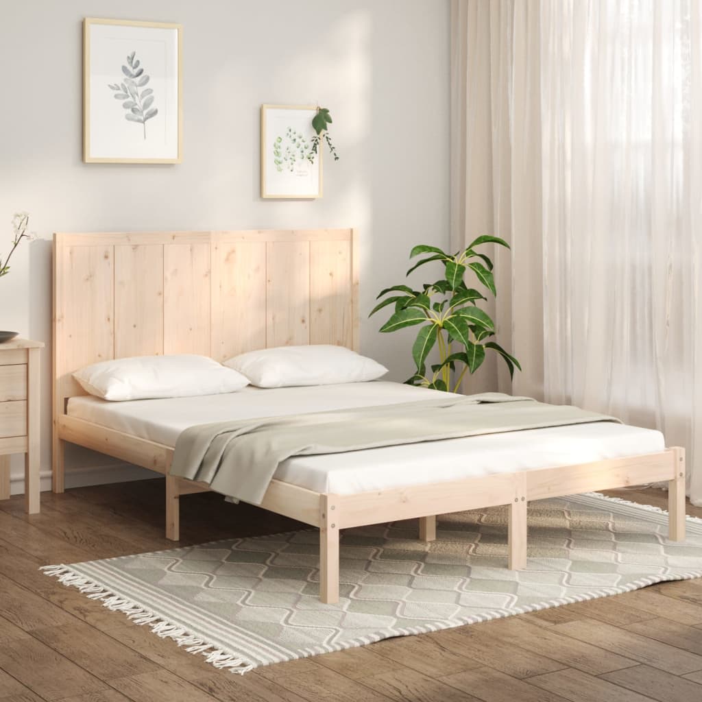 Bedframe massief grenenhout 200x200 cm