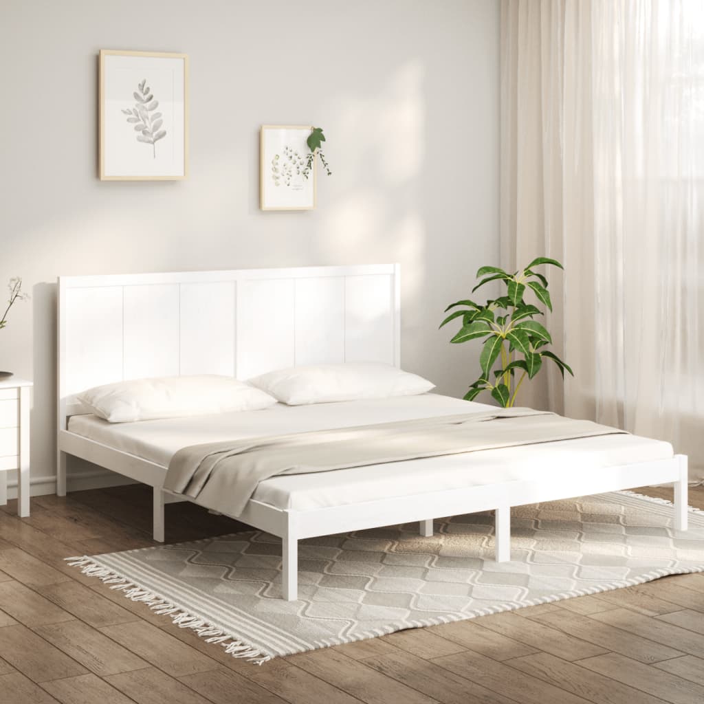 Bedframe massief grenenhout 200x200 cm