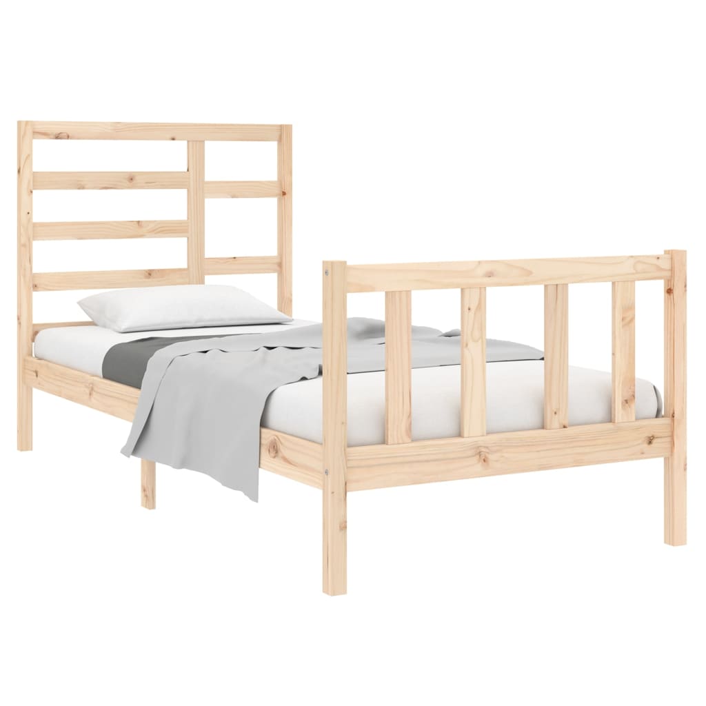 Bedframe massief hout 90x190 cm