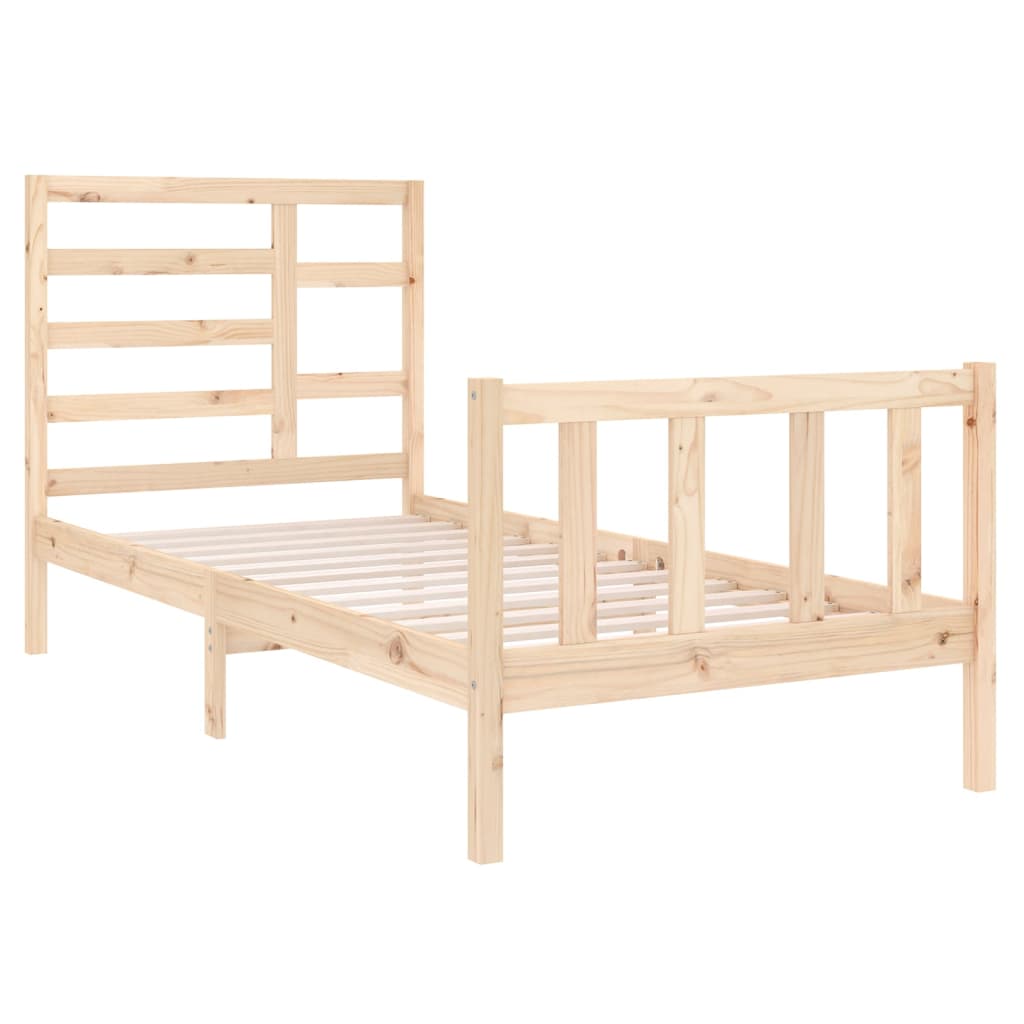 Bedframe massief hout 120x190 cm